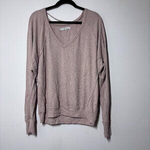 We The Free Womens M VNeck Oversized Sweater Pullover Lightweight Casual Staple